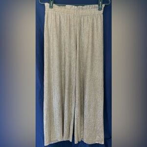 Alice and Olivia metallic wide leg cropped pants